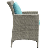 Conduit 5 Piece Outdoor Patio Wicker Rattan Dining Set