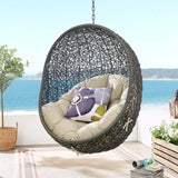 Terrace Egg Shape Hammock Chair With Hanging Kits & Stand - In Multicolor Cushions