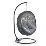 Terrace Egg Shape Hammock Chair With Hanging Kits & Stand - In Multicolor Cushions