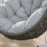 Terrace Egg Shape Hammock Chair With Hanging Kits & Stand - In Multicolor Cushions