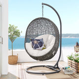 Terrace Egg Shape Hammock Chair With Hanging Kits & Stand - In Multicolor Cushions