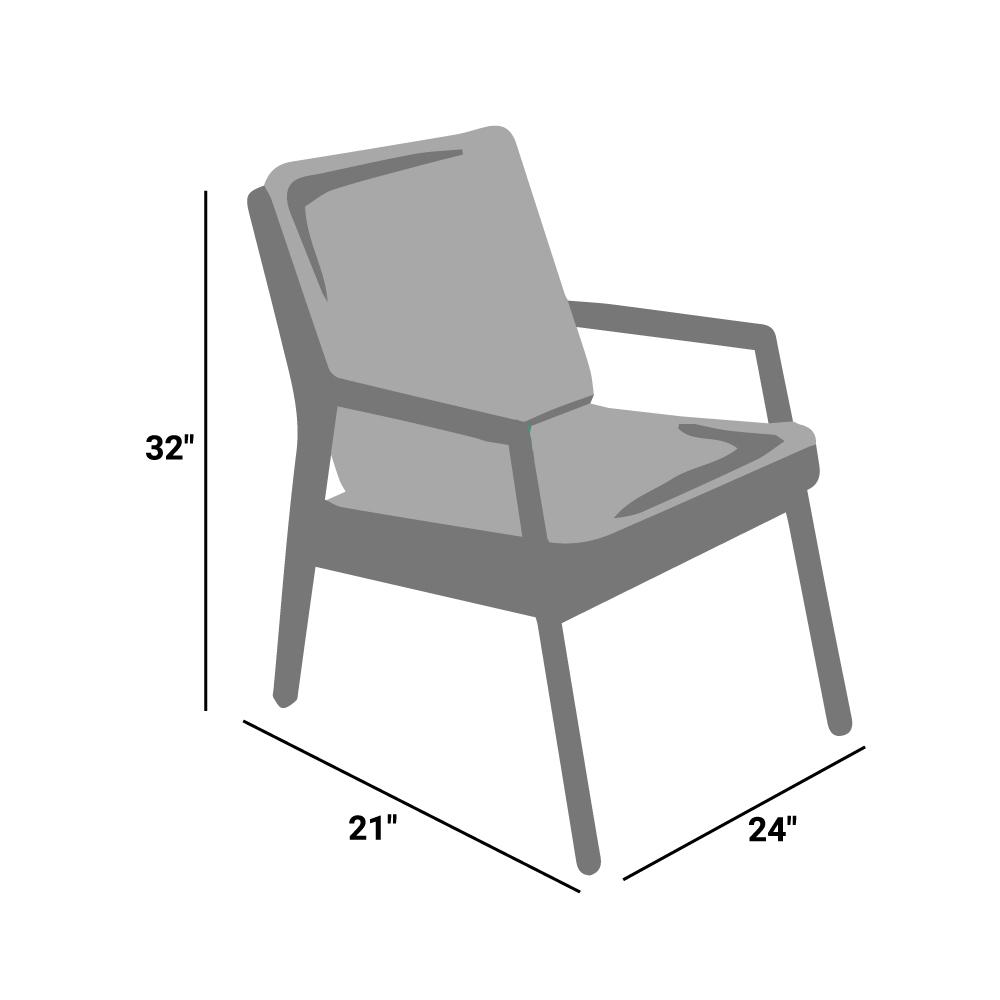 Raleigh Outdoor Patio Aluminum Armchair Set of 2