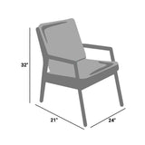 Raleigh Outdoor Patio Aluminum Armchair Set of 2