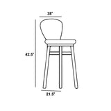 Raleigh Outdoor Patio Aluminum Bar Stool Set of 2