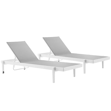 Charleston Outdoor Patio Aluminum Chaise Lounge Chair