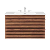 Rosie 36 Inch Floating / Wall Mounted Bathroom Vanity With Single Ceramic Sink Top & 2 Drawers