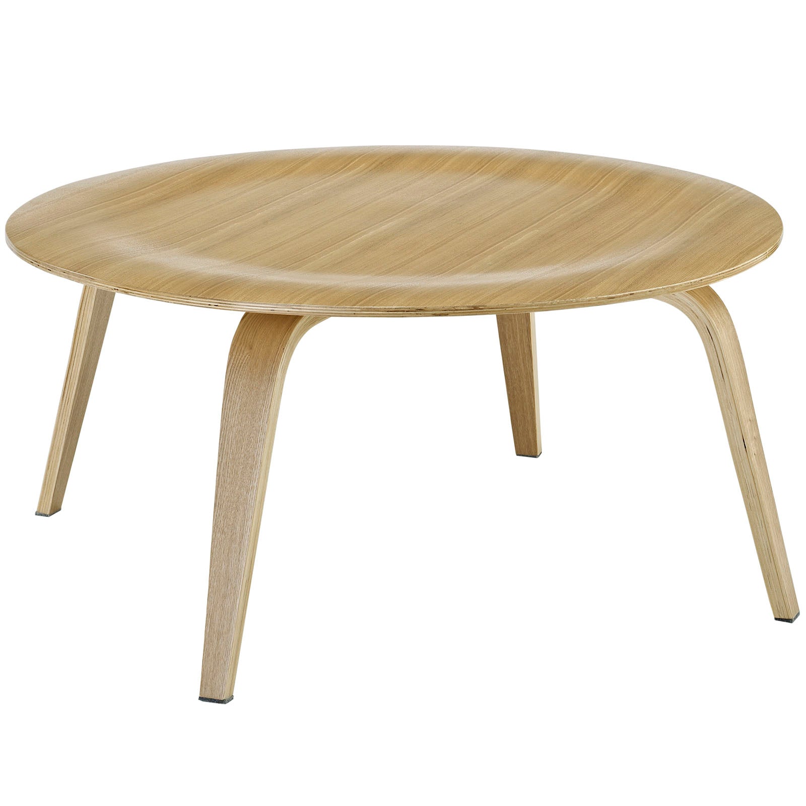 Modern Plywood Coffee Table - Round Meeting Room Conversation Table