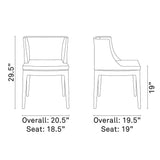 Vintage Flower Kitchen And Dining Side Chair - Fabric Dining Chair In Clear - BUILDMYPLACE