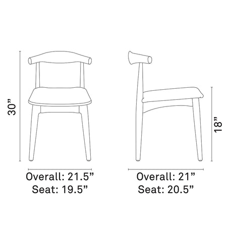 Mid - Century Modern Tracy Dining Side Chair - End Table Side Chair - BUILDMYPLACE