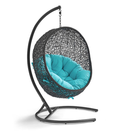 Hanging Basket Swing Chair For Indoor/Outdoor Decor - Encase Swing Outdoor Patio Lounge Chair - BUILDMYPLACE