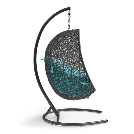 Hanging Basket Swing Chair For Indoor/Outdoor Decor - Encase Swing Outdoor Patio Lounge Chair - BUILDMYPLACE