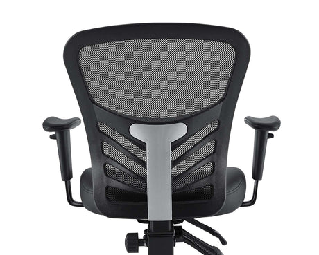 27.5"L x 26"W x 37 - 41.5"H-Articulate Adjustable Armrest Office Chair in Black (Vinyl Seat) - BUILDMYPLACE