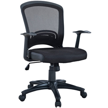 Pulse Mesh Ergonomic Faux Leather Office Chair with Height Adjustable - For Desk Table