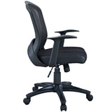 Pulse Mesh Ergonomic Faux Leather Office Chair with Height Adjustable - For Desk Table - BUILDMYPLACE