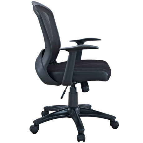 Pulse Mesh Ergonomic Faux Leather Office Chair with Height Adjustable - For Desk Table - BUILDMYPLACE