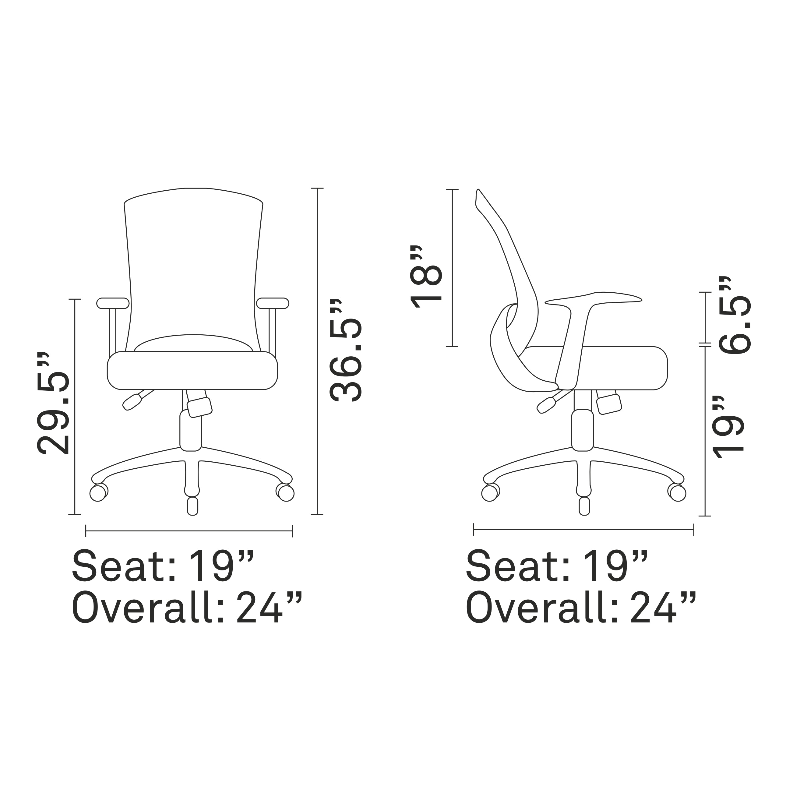 Pulse Mesh Ergonomic Faux Leather Office Chair with Height Adjustable