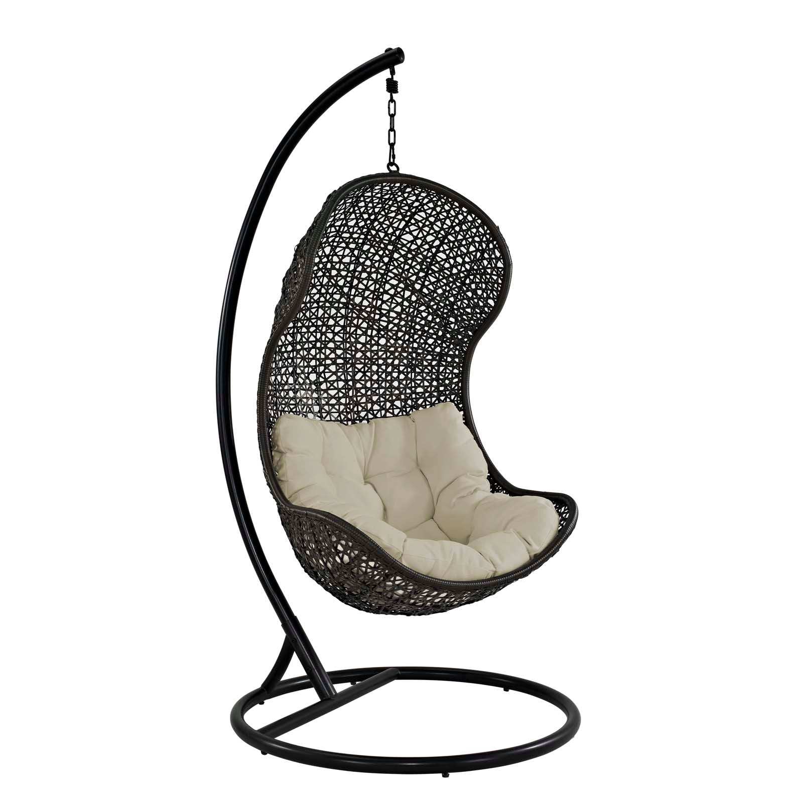 Fastness Hanging Chair with Comfortable Red Cushion - Parlay Outdoor Patio Fabric Swing Chair