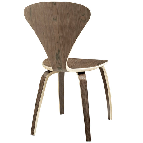 Vortex Kitchen And Dining Chair Set - Modern Restaurant Dining Chair - Dark Walnut - BUILDMYPLACE