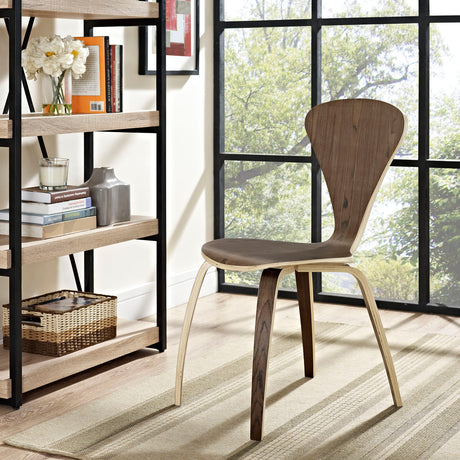 Vortex Kitchen And Dining Chair Set - Modern Restaurant Dining Chair - Dark Walnut - BUILDMYPLACE