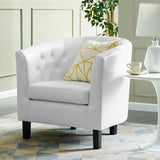 Modern Armchair In Faux Leather - Prospect Upholstered Wood Frame Chair - 1 Set