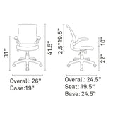 Veer Mesh Office Chair - Armrests Support, Rotational Wheel - For Computer Desk - BUILDMYPLACE