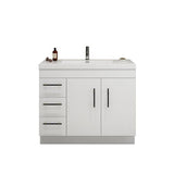 Everest Freestanding Bathroom Vanity with Acrylic Sink, Doors & Drawers