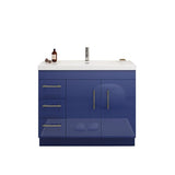 Everest Freestanding Bathroom Vanity with Acrylic Sink, Doors & Drawers