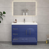 Everest Freestanding Bathroom Vanity with Acrylic Sink, Doors & Drawers