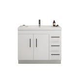 Everest Freestanding Bathroom Vanity with Acrylic Sink, Doors & Drawers