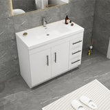 Everest Freestanding Bathroom Vanity with Acrylic Sink, Doors & Drawers