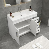 Everest Freestanding Bathroom Vanity with Acrylic Sink, Doors & Drawers