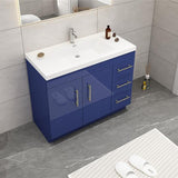 Everest Freestanding Bathroom Vanity with Acrylic Sink, Doors & Drawers