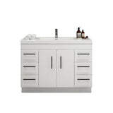 Everest Freestanding Bathroom Vanity with Acrylic Sink, Doors & Drawers