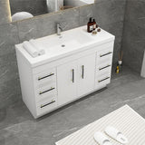 Everest Freestanding Bathroom Vanity with Acrylic Sink, Doors & Drawers