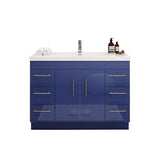 Everest Freestanding Bathroom Vanity with Acrylic Sink, Doors & Drawers