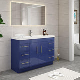 Everest Freestanding Bathroom Vanity with Acrylic Sink, Doors & Drawers