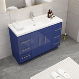 Everest Freestanding Bathroom Vanity with Acrylic Sink, Doors & Drawers