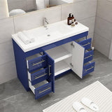 Everest Freestanding Bathroom Vanity with Acrylic Sink, Doors & Drawers