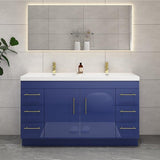 Everest Freestanding Bathroom Vanity with Acrylic Sink, Doors & Drawers