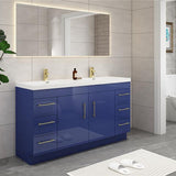 Everest Freestanding Bathroom Vanity with Acrylic Sink, Doors & Drawers