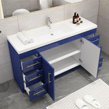 Everest Freestanding Bathroom Vanity with Acrylic Sink, Doors & Drawers