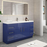 Everest Freestanding Bathroom Vanity with Acrylic Sink, Doors & Drawers