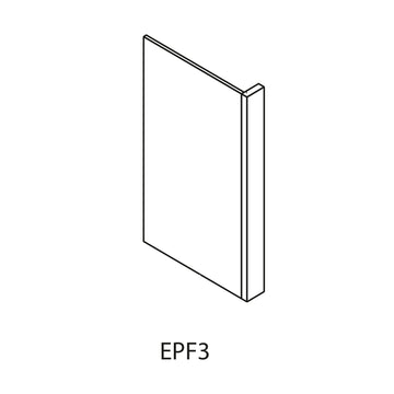 End Panel Faced with 3 Inch stile - 1/2 Inch x 24 Inch x 34-1/2 Inch - Glenwood Shaker - Kitchen Cabinet