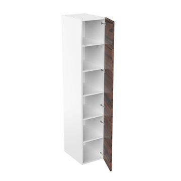 RTA - Ebony UV - Single Door Tall Cabinets | 18"W x 96"H x 23.8"D