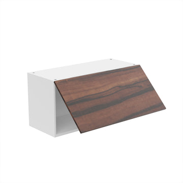 RTA - Ebony UV - Horizontal Door Wall Cabinets | 30"W x 15"H x 12"D