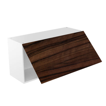 RTA - Ebony UV - Horizontal Door Wall Cabinets | 36"W x 18"H x 12"D