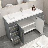 Everest Freestanding Bathroom Vanity with Acrylic Sink, Doors & Drawers