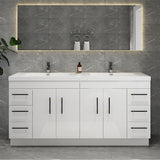 Everest Freestanding Bathroom Vanity with Acrylic Sink, Doors & Drawers