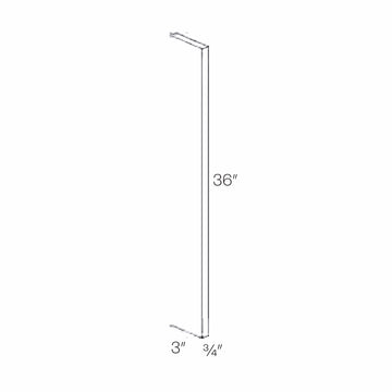 Matrix Silver 3/4W x 36H x 3D Wall Filler