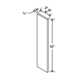 Wall Filler For Cabinets - 3W x 42H x 3/4D - Aria White Shaker - RTA